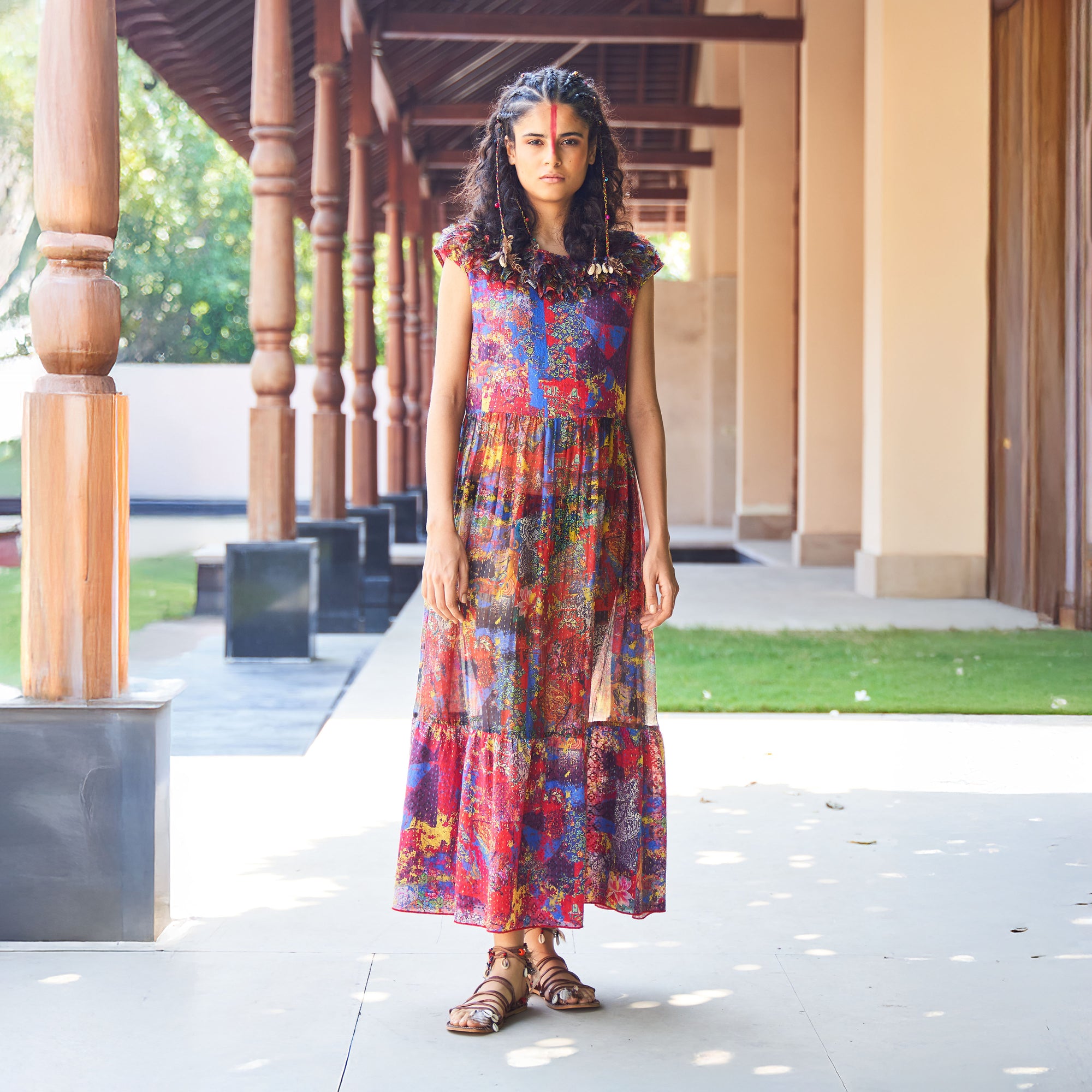 Omya Peasant Dress