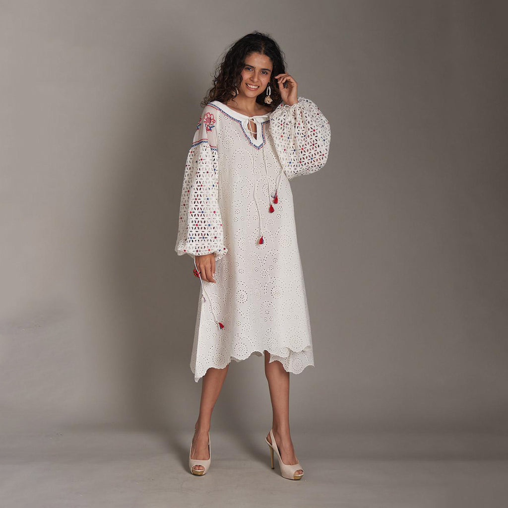 Ariella Embroidered Dress
