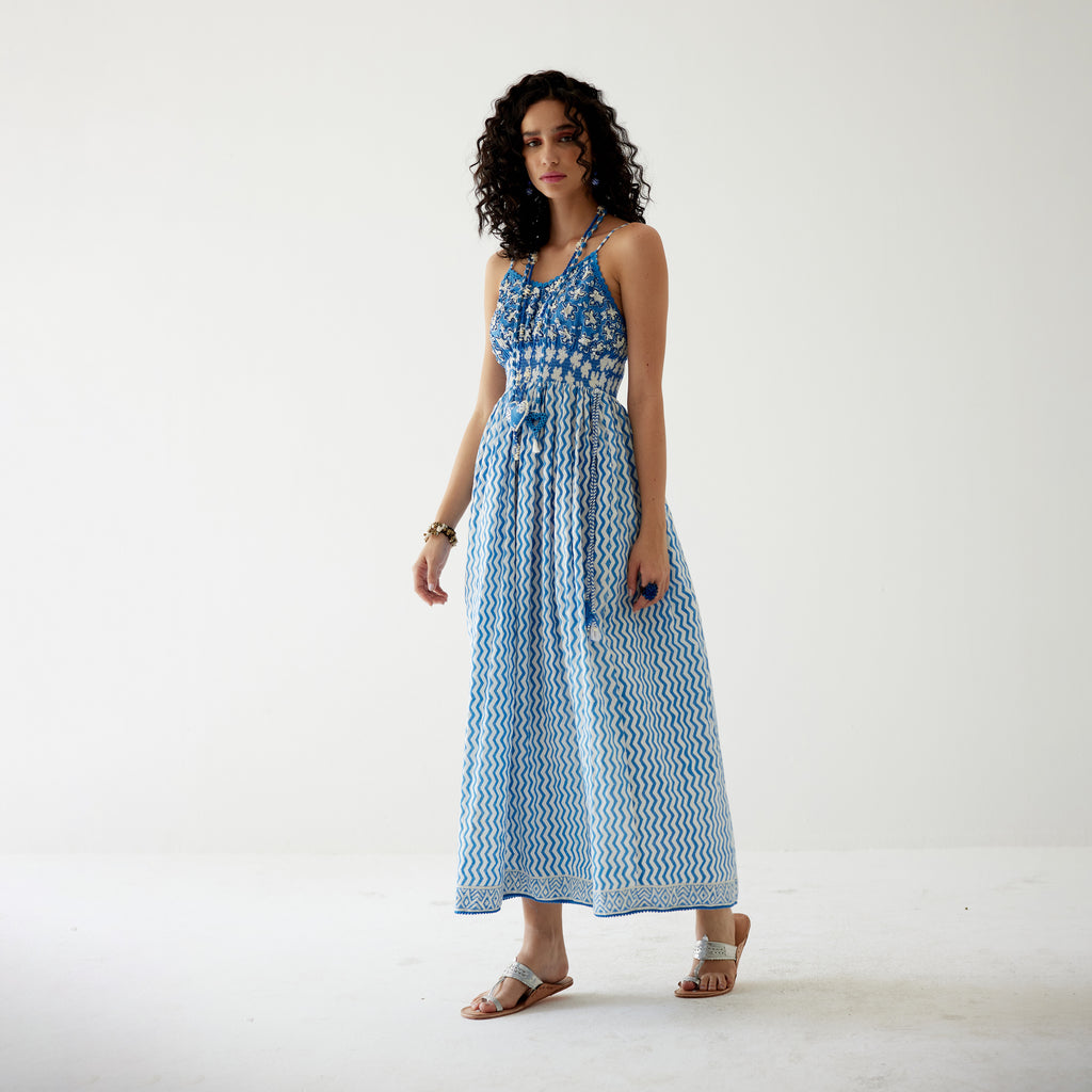 Riya Empire Halter Dress