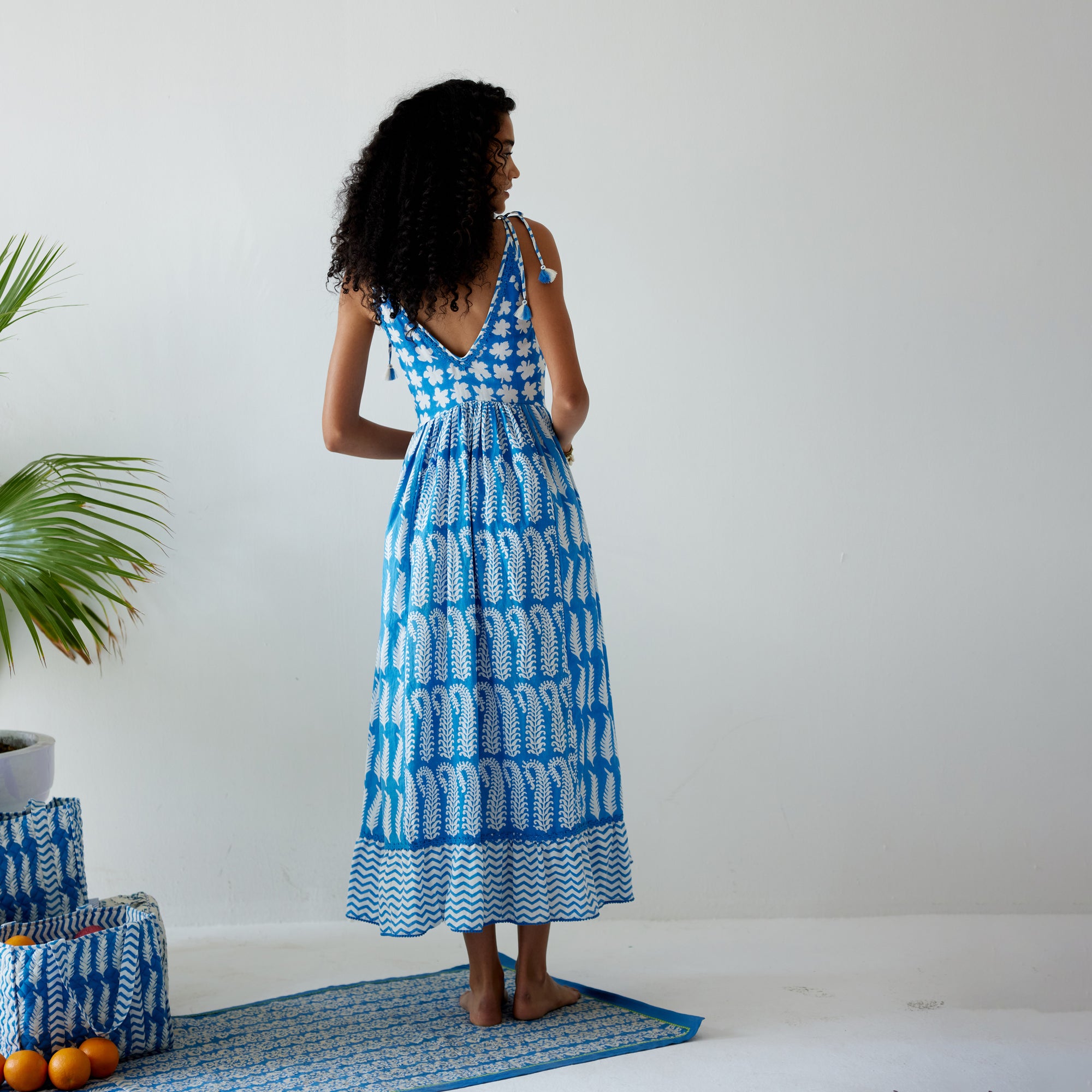 Anna Tie-Up Smock Dress