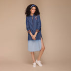 Malani Button Down Ombre Shirt Dress