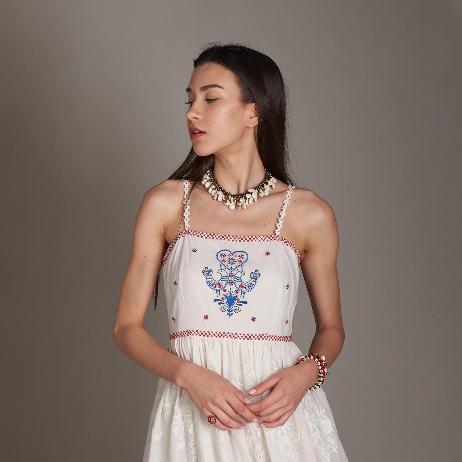 Elena Embroidered Dress