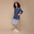 Malani Button Down Ombre Shirt Dress