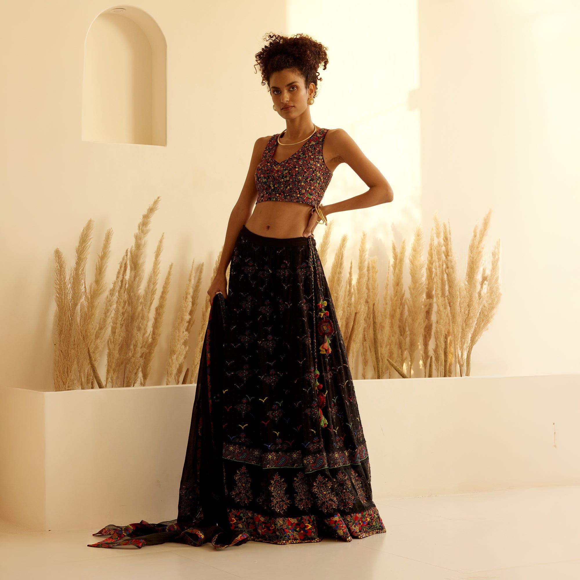 Ikshita Chikan Embroidered Lehanga