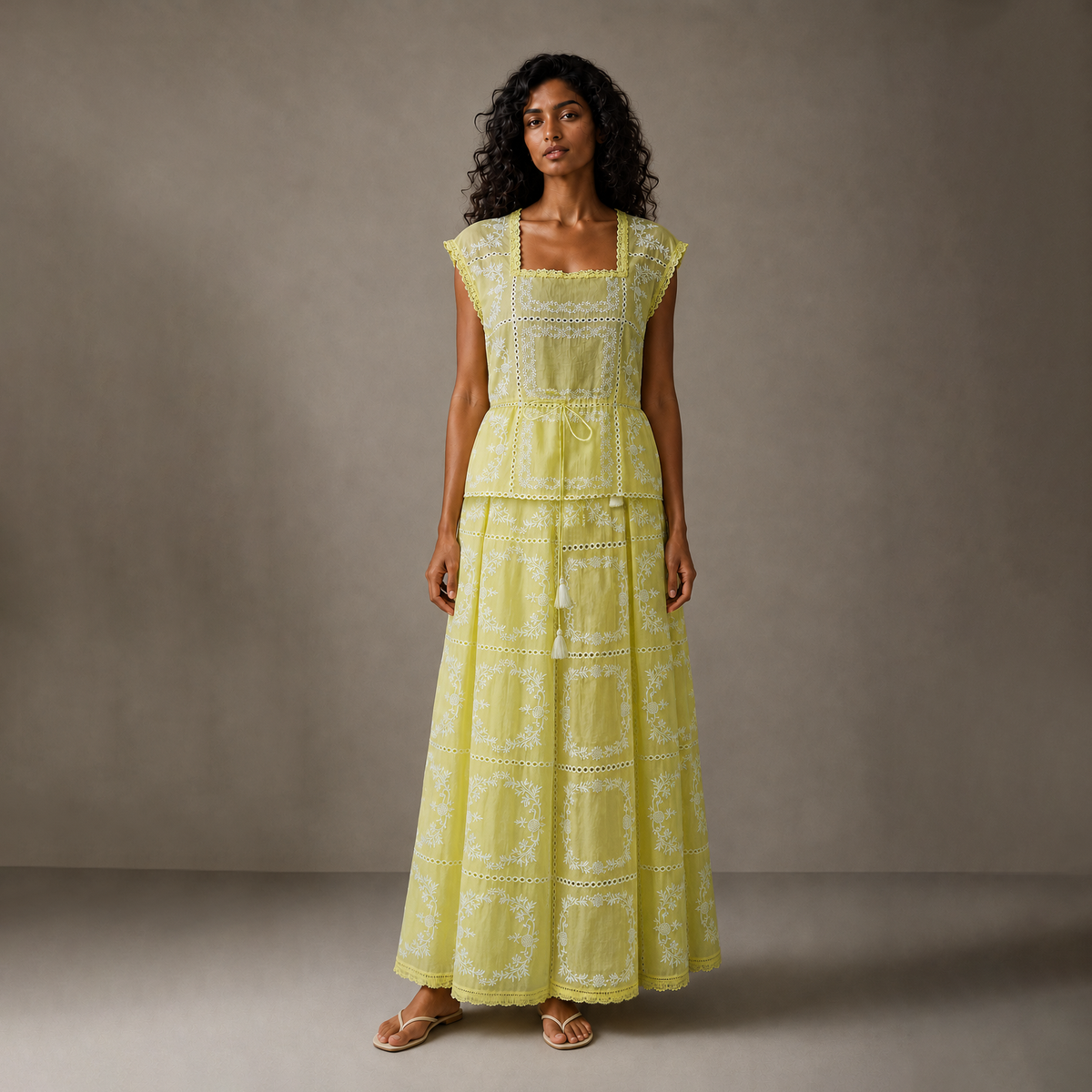 Kashvi Box Pleat Skirt