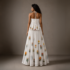 Angelina Long Embroidered Skirt