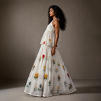 Angelina Long Embroidered Skirt