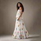 Eugenia Tiered Embroidered Skirt