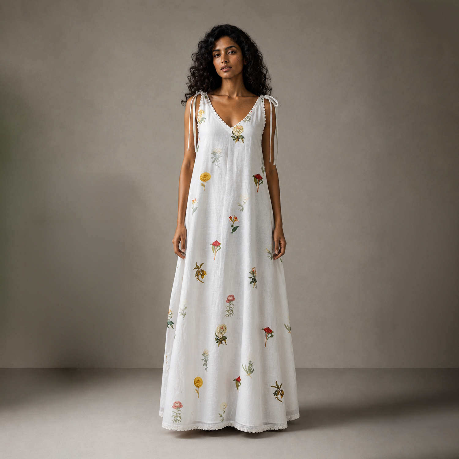 Gianna Tie Up Long Dress