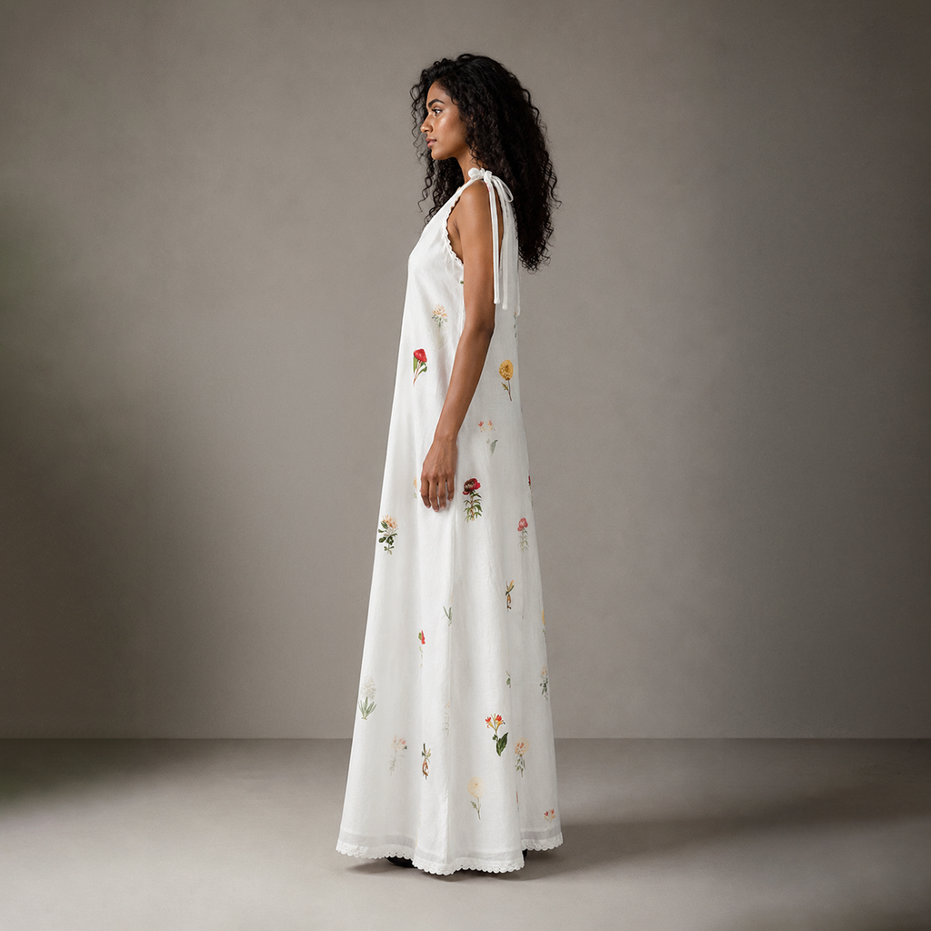 Gianna Tie Up Long Dress