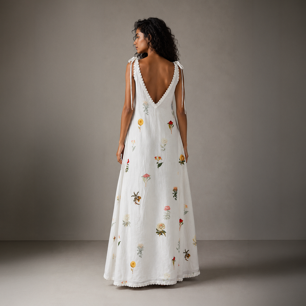 Gianna Tie Up Long Dress