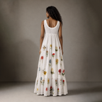 Juliana Long Embroidered Empire Dress
