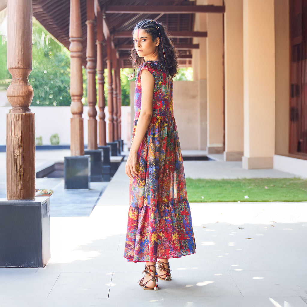 Omya Peasant Dress