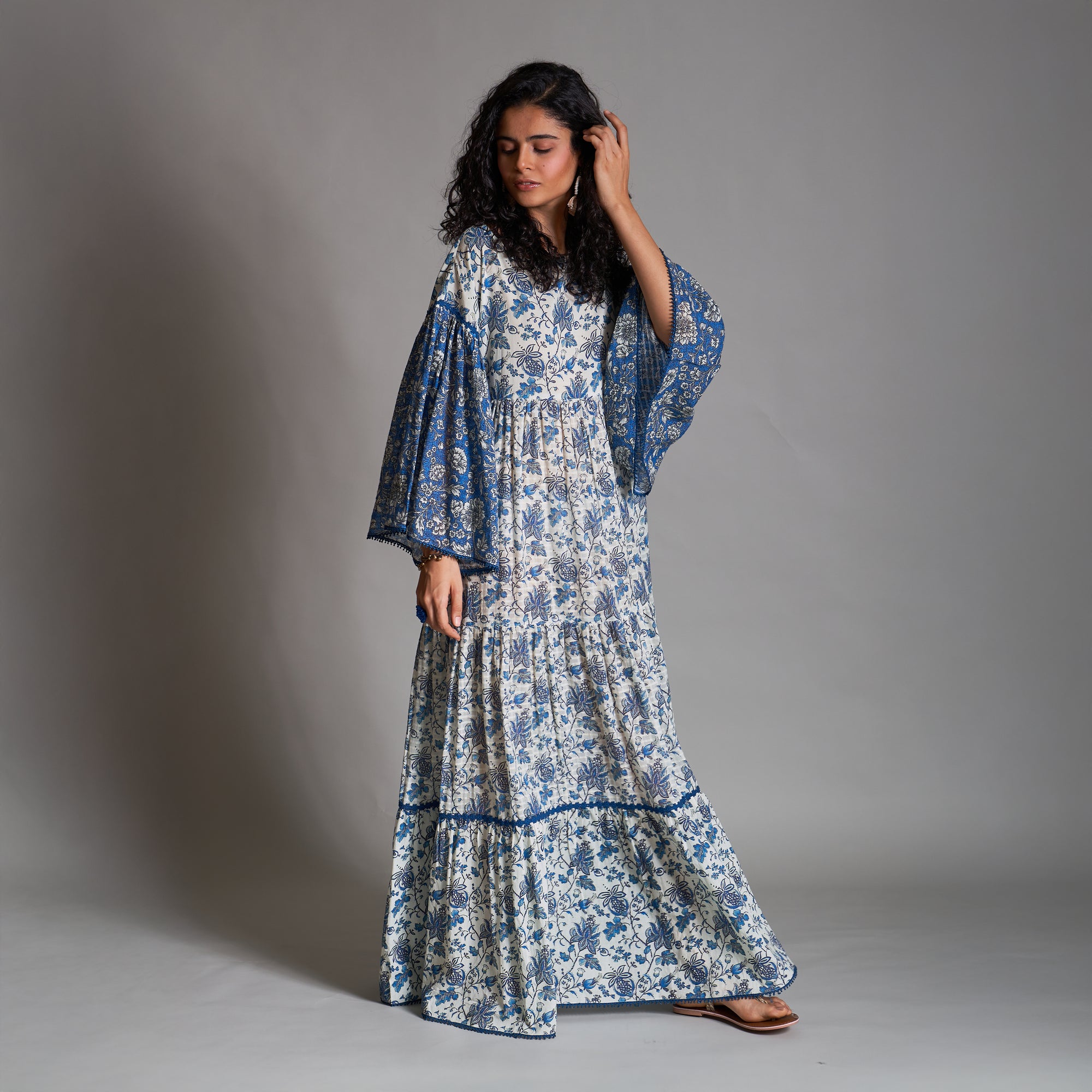 Liala Smock Tiered Two Tone Dress