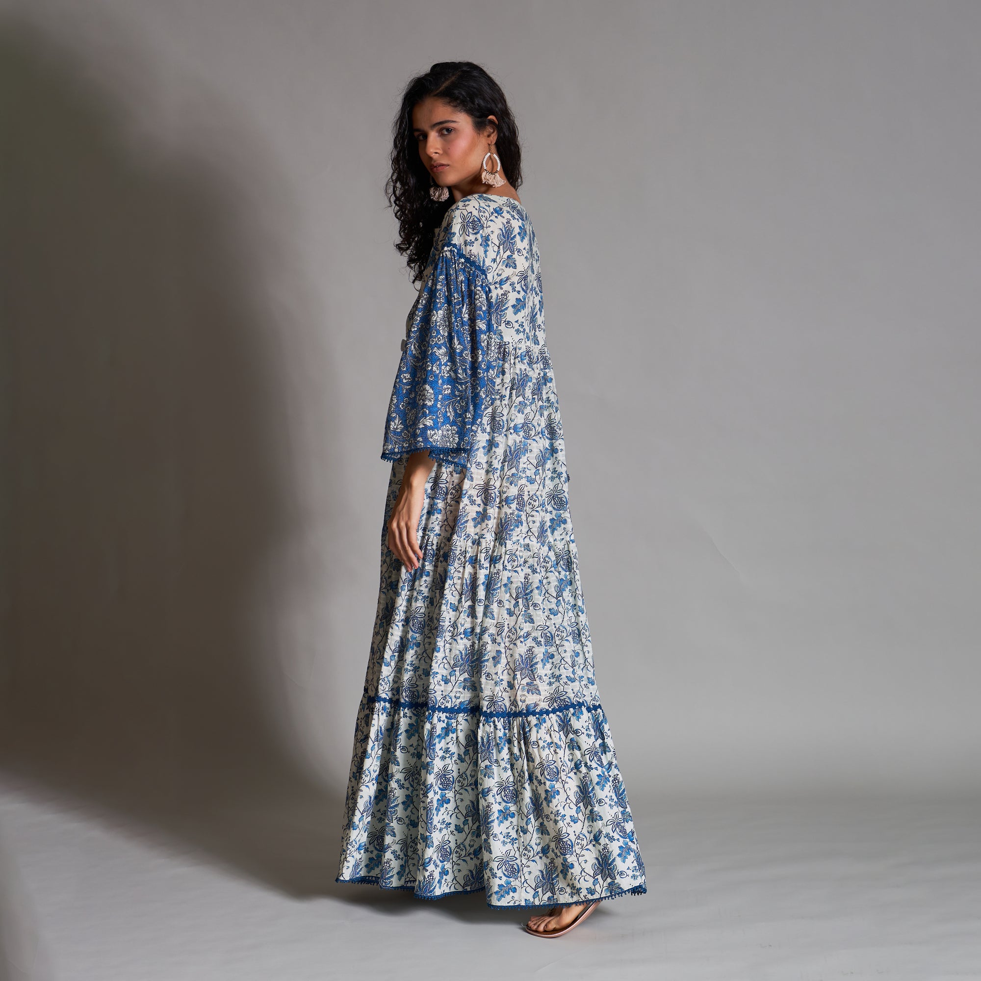 Liala Smock Tiered Two Tone Dress