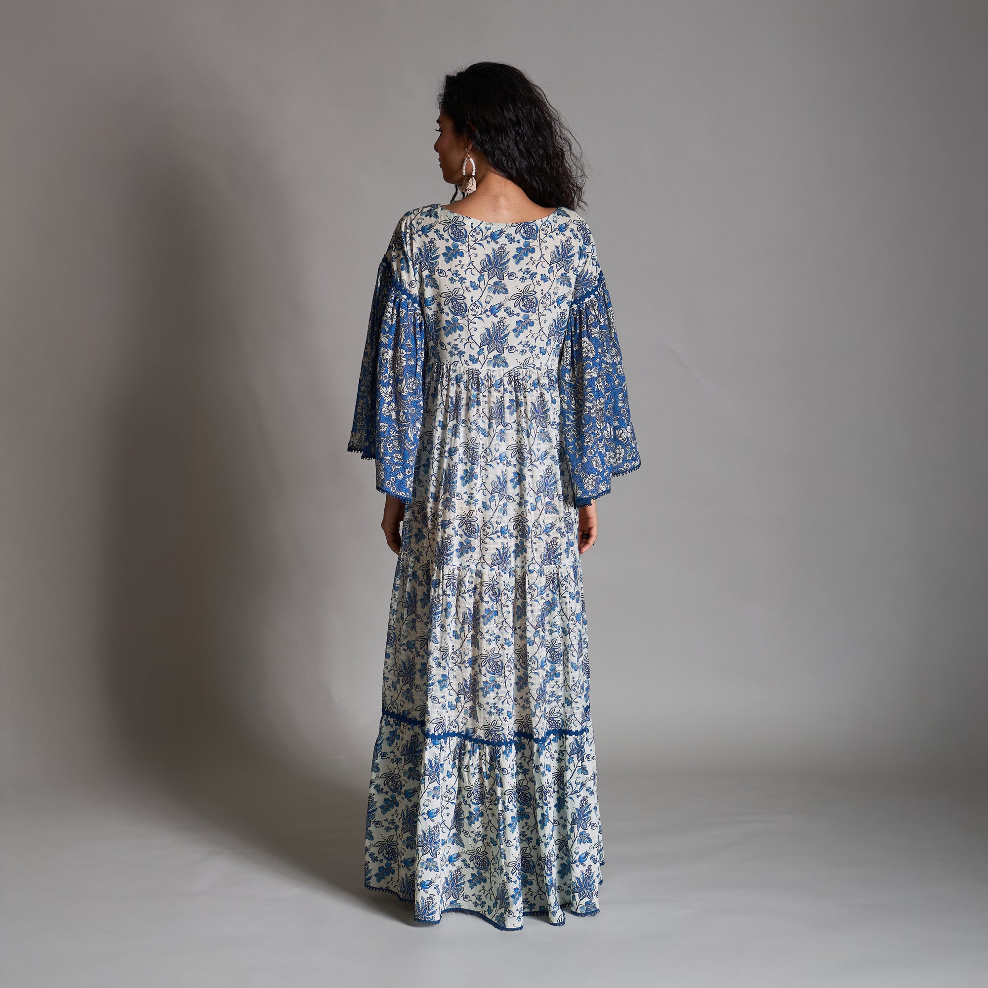 Liala Smock Tiered Two Tone Dress