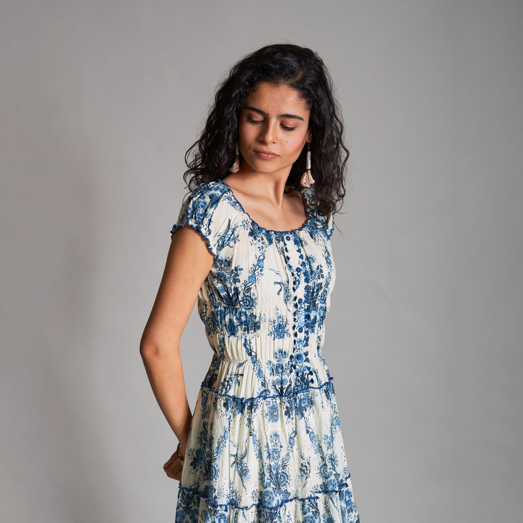 Mia Peasant Tiered Dress