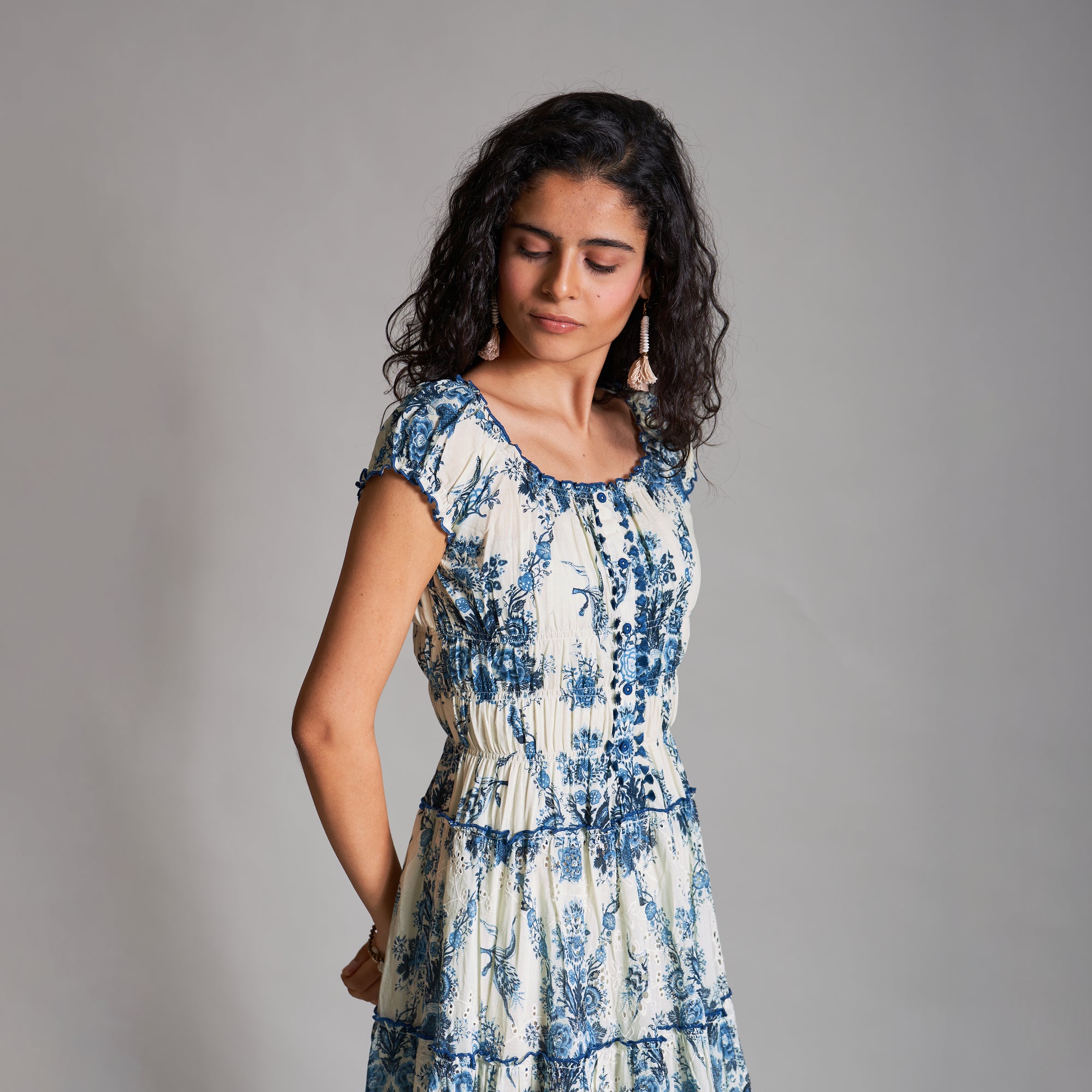 Mia Peasant Tiered Dress