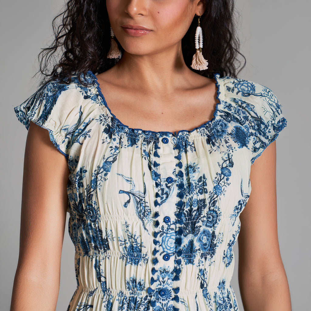 Mia Peasant Tiered Dress