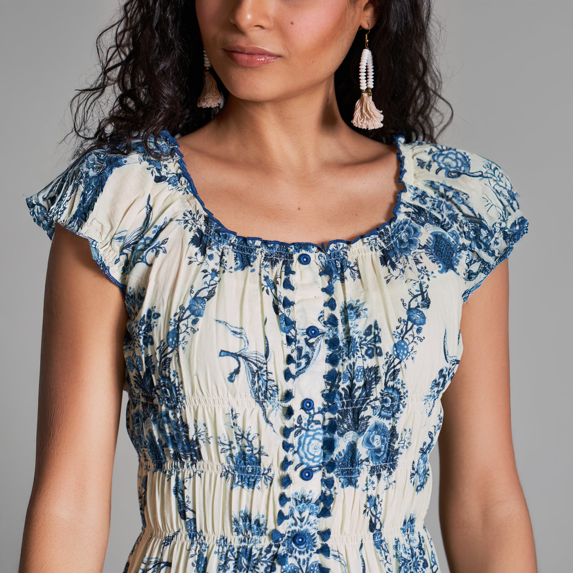 Mia Peasant Tiered Dress