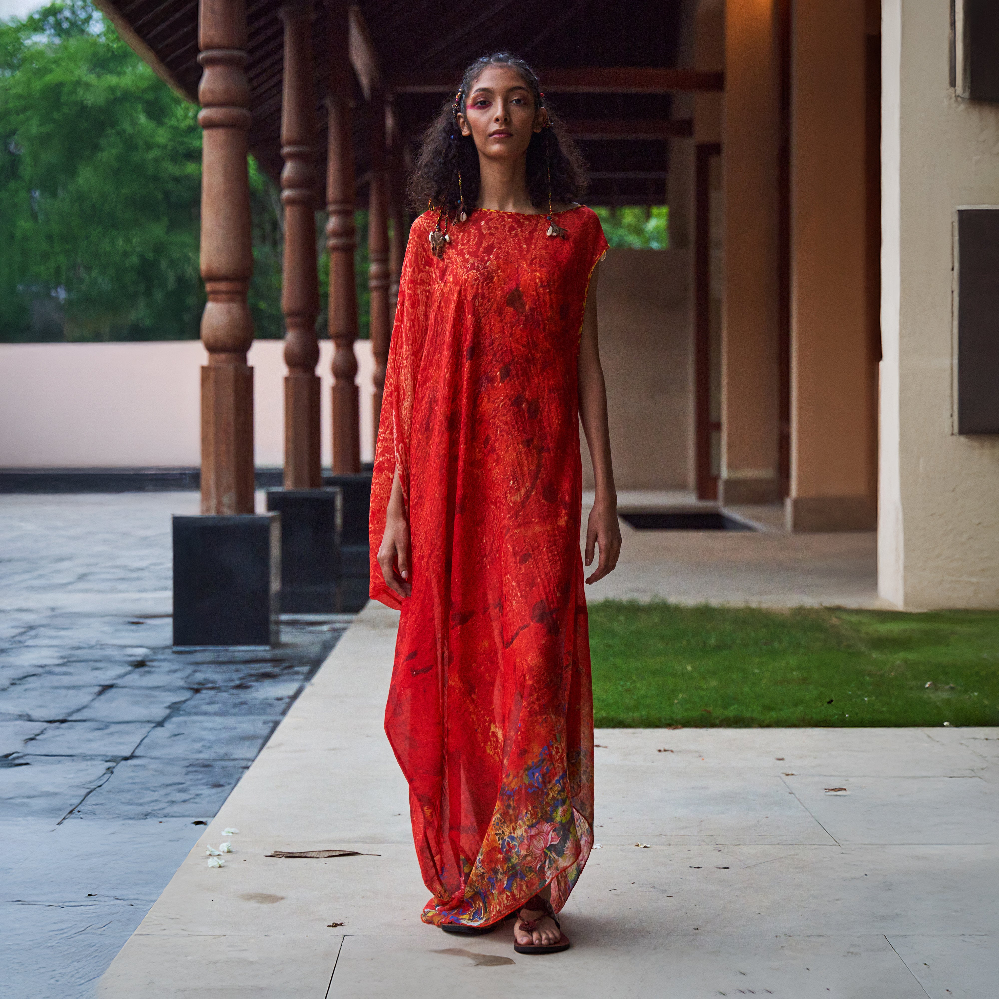 Anisha Asymmetric Draped Dress