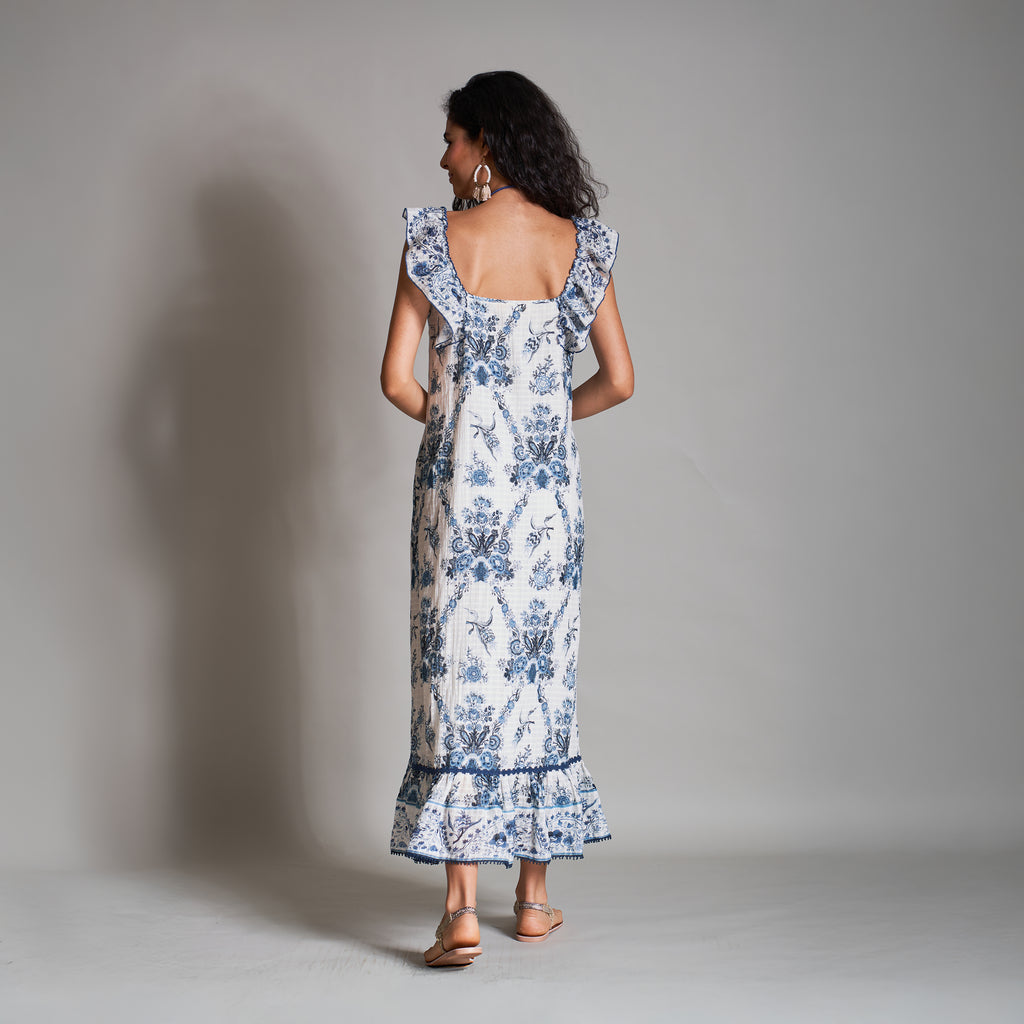 Violet Tiered Beach Sundress