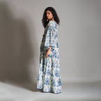 Sarah Smock Tiered Dress with Poet Sleeves