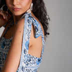 Renee Tiered Babydoll Tie Up Sundress