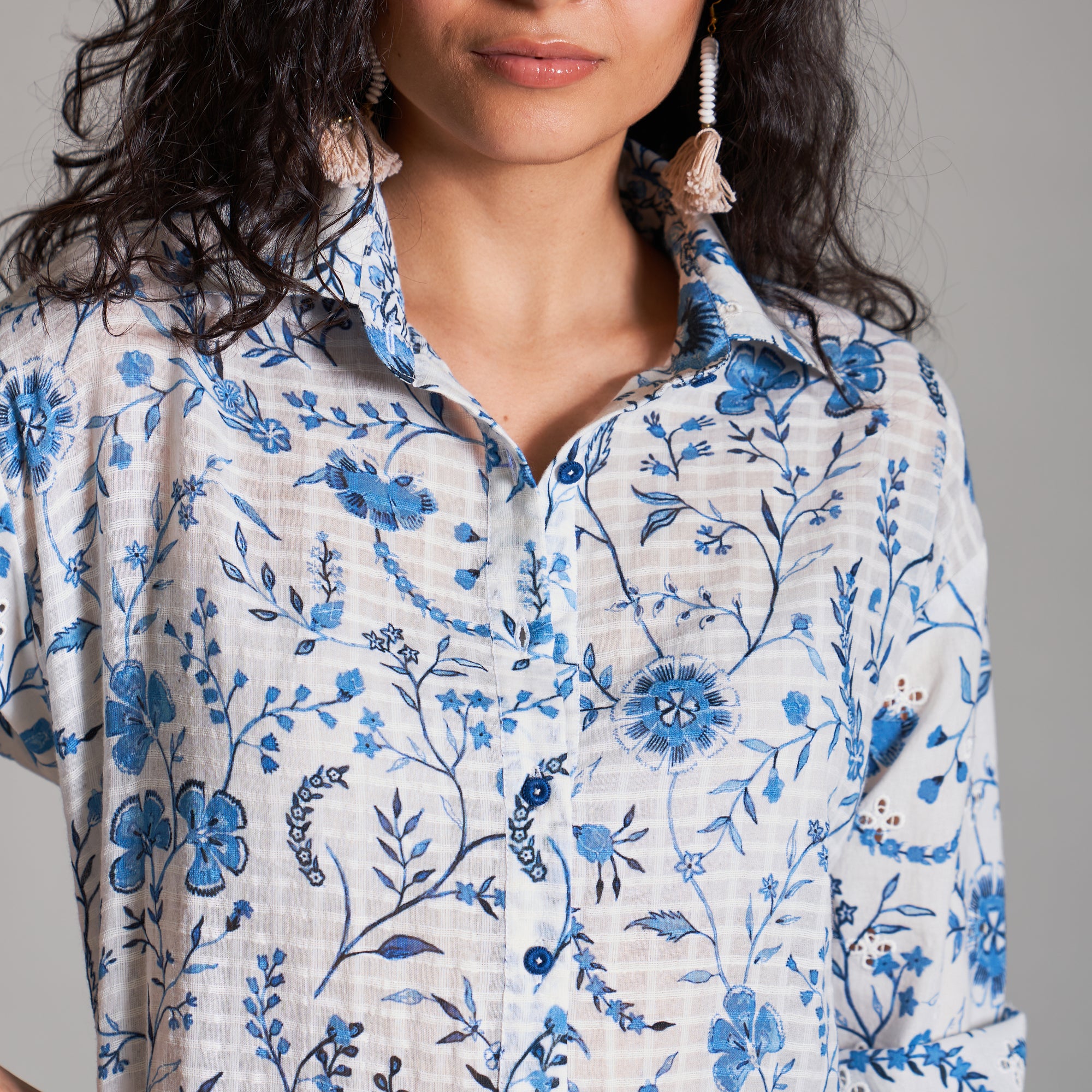 Vama Button Down Shirt Dress