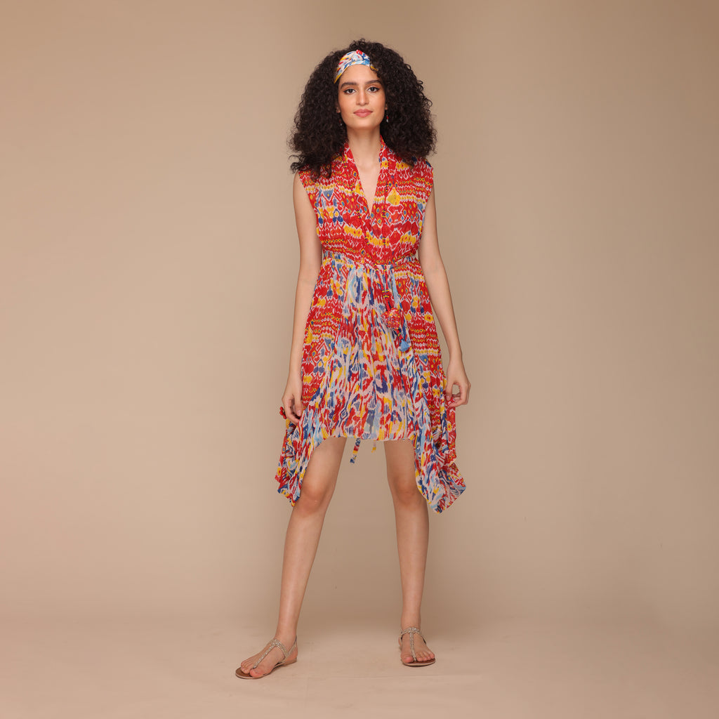 Rosalyn Draped Tie-back Dress