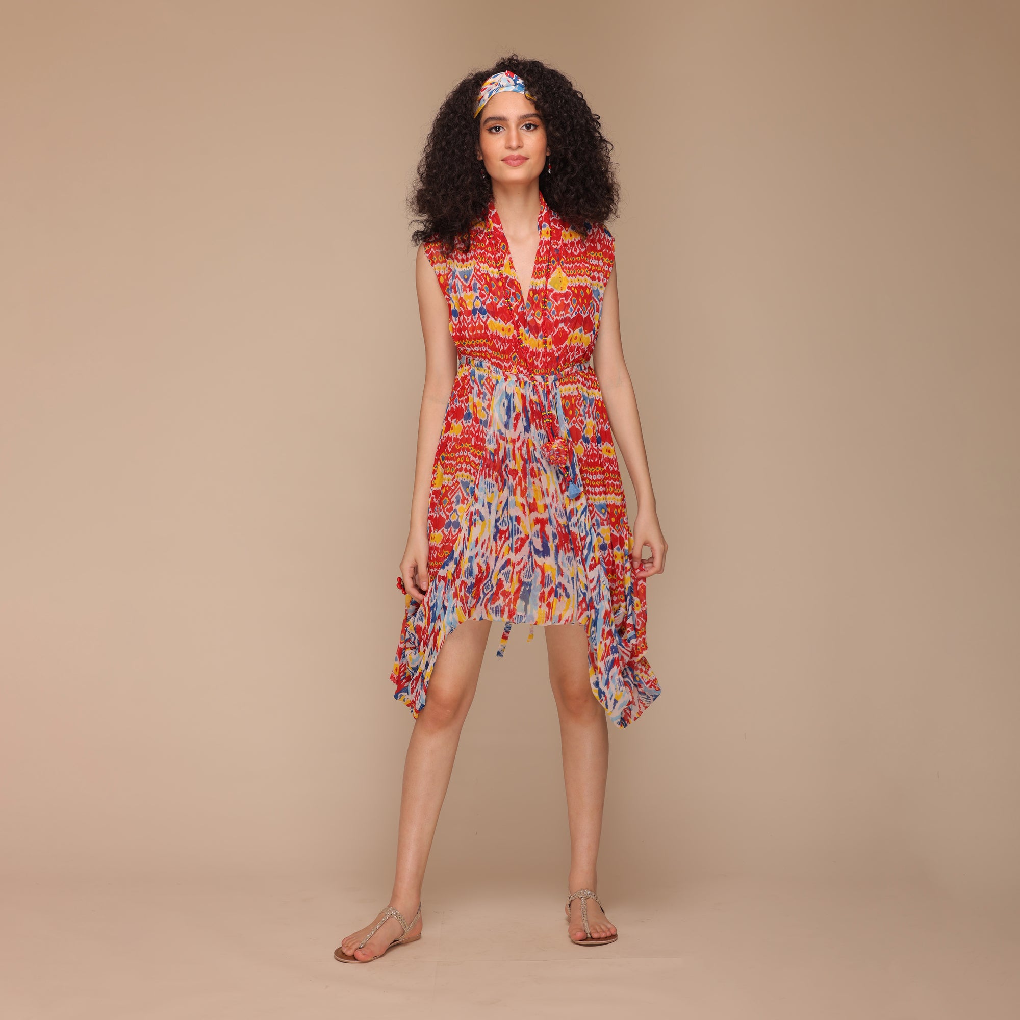 Rosalyn Draped Tie-back Dress