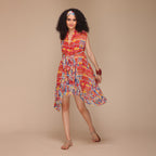 Rosalyn Draped Tie-back Dress