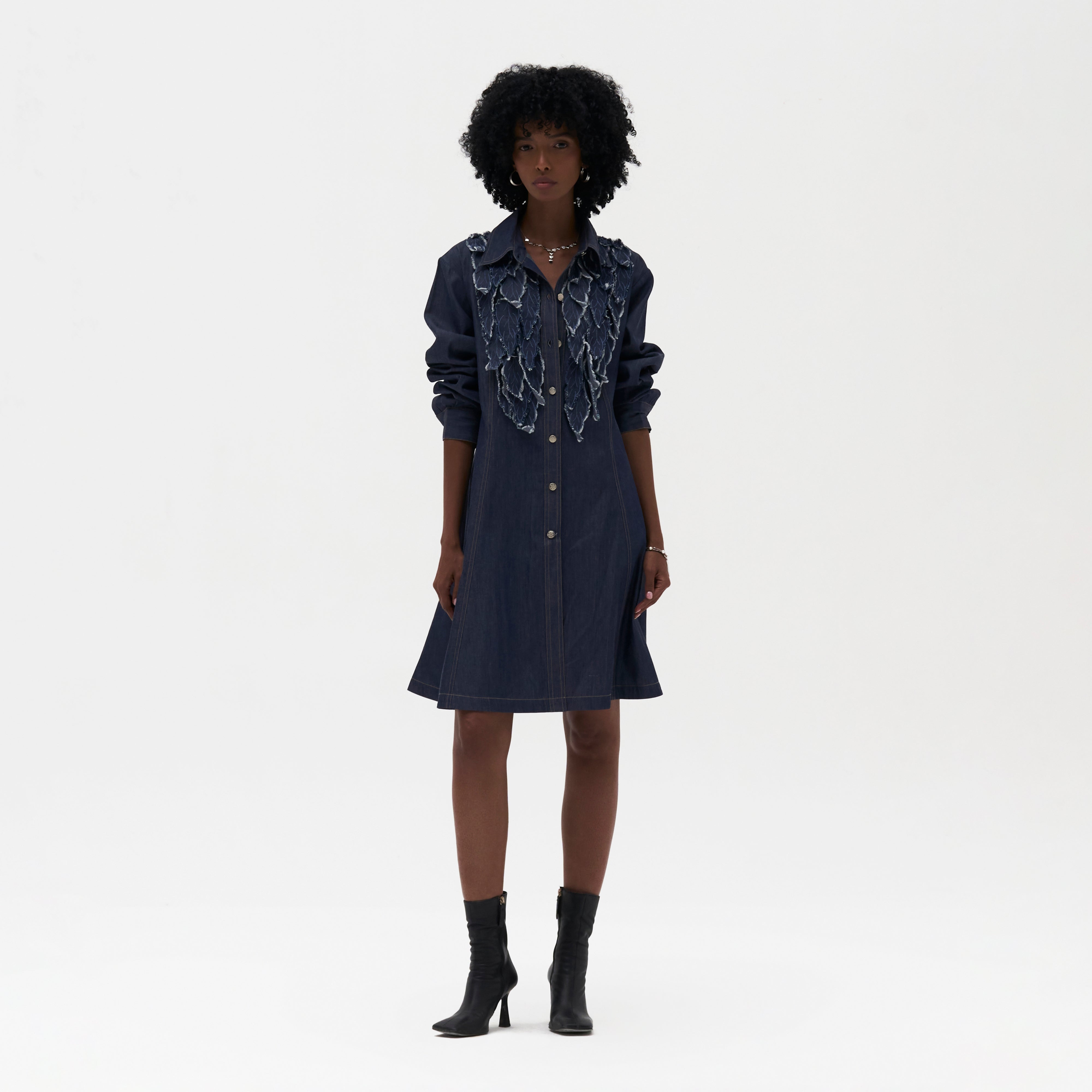 Alma Embroidered Shirt Dress