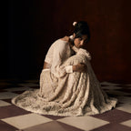 Chandrakala Chikankari Blush Peach Lehanga