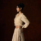 Rajeshwari Chikankari Pale Ecru Lehanga