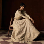 Rajeshwari Chikankari Pale Ecru Lehanga