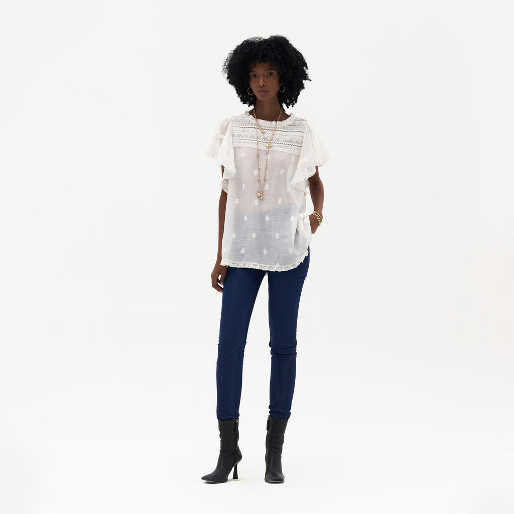Adrienne Chikankari Top