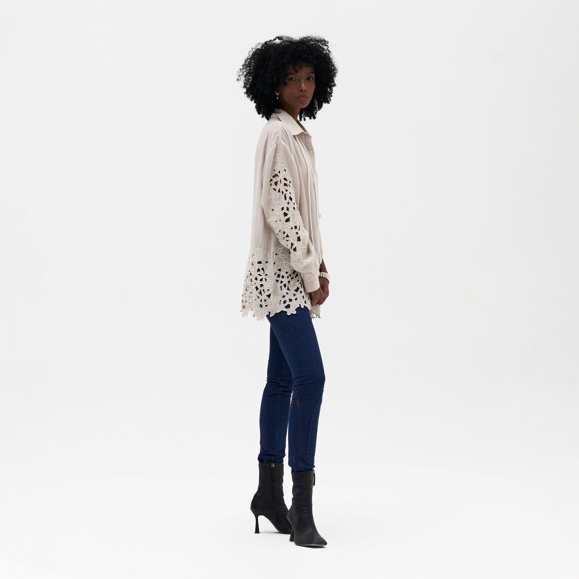 Embroidered Cutwork Shirt