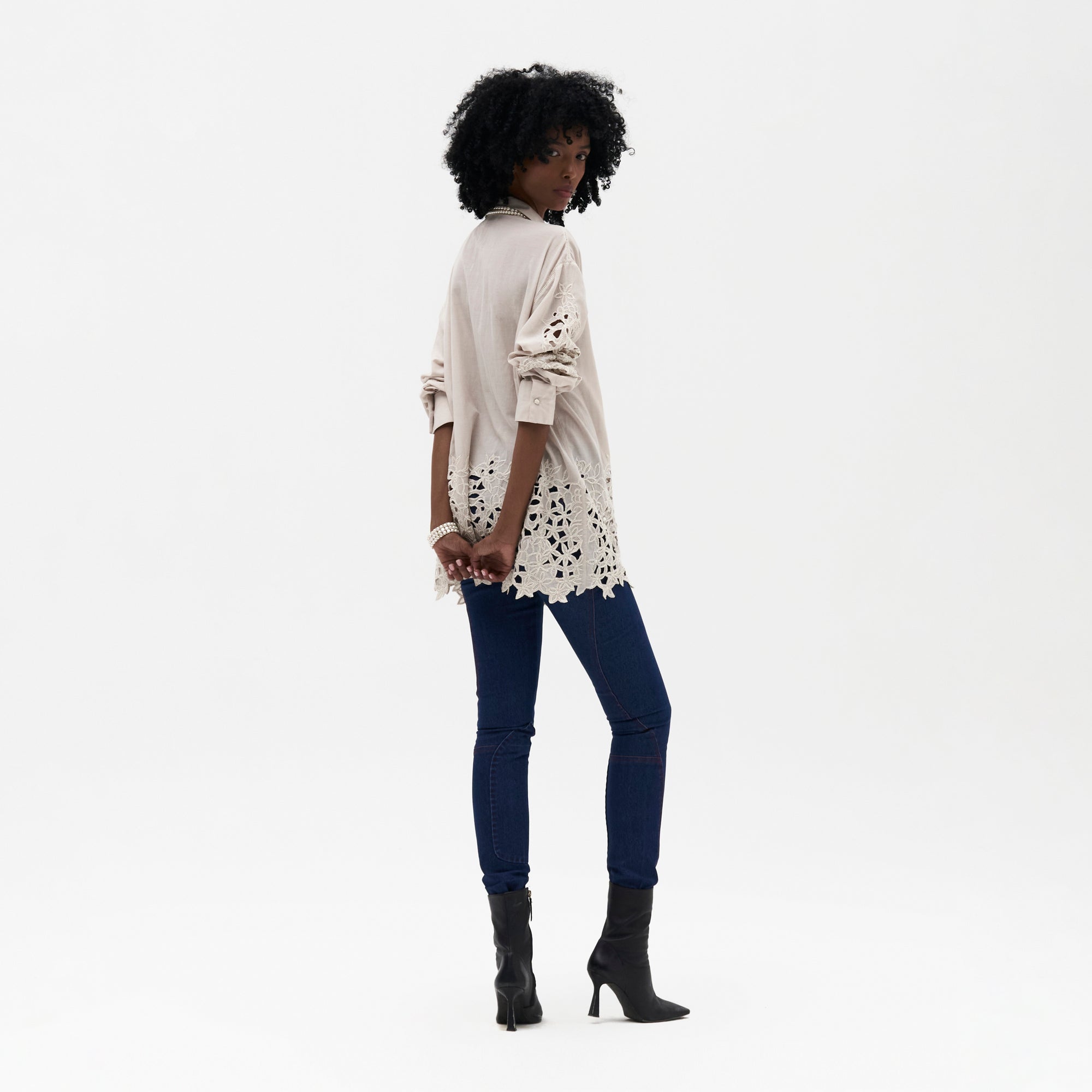Embroidered Cutwork Shirt