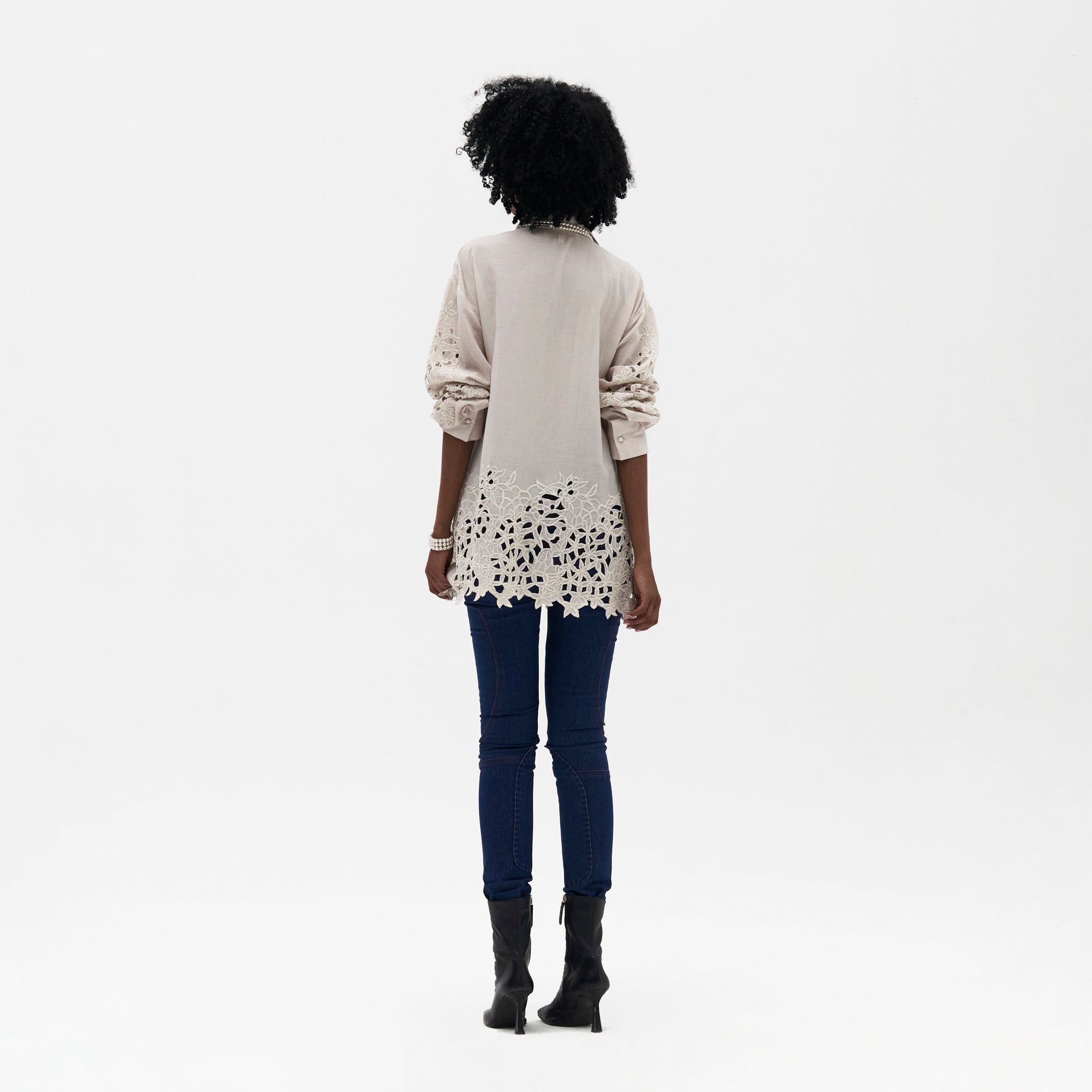 Embroidered Cutwork Shirt