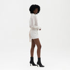 Juno Chikankari Mini Skirt