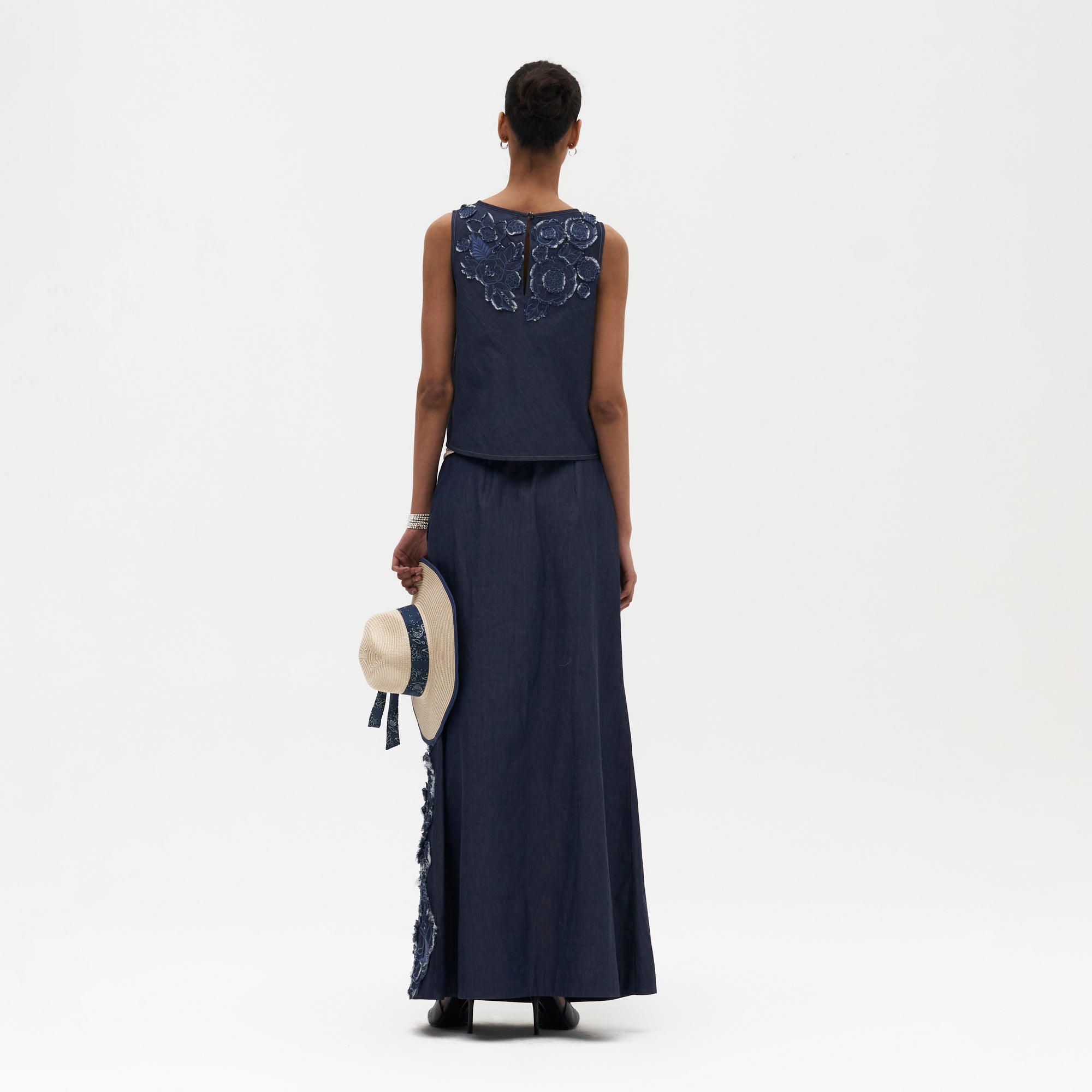 Simone Embroidered Aline Skirt