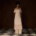 Kamalini Chikankari Off Shoulder Outfit