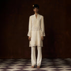 Sakini Chikankari Ivory Boot Leg Pant