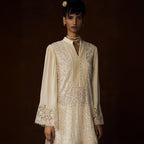 Mehrunisa Chikankari Ivory Tunic