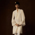 Mehrunisa Chikankari Ivory Tunic