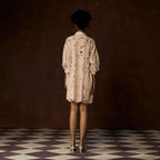 Embroidered Cutwork Shirt Dress