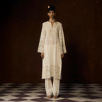 Sumitra Chikankari Ivory Long Tunic