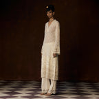 Rudrani Chikankari Ivory Long Tunic