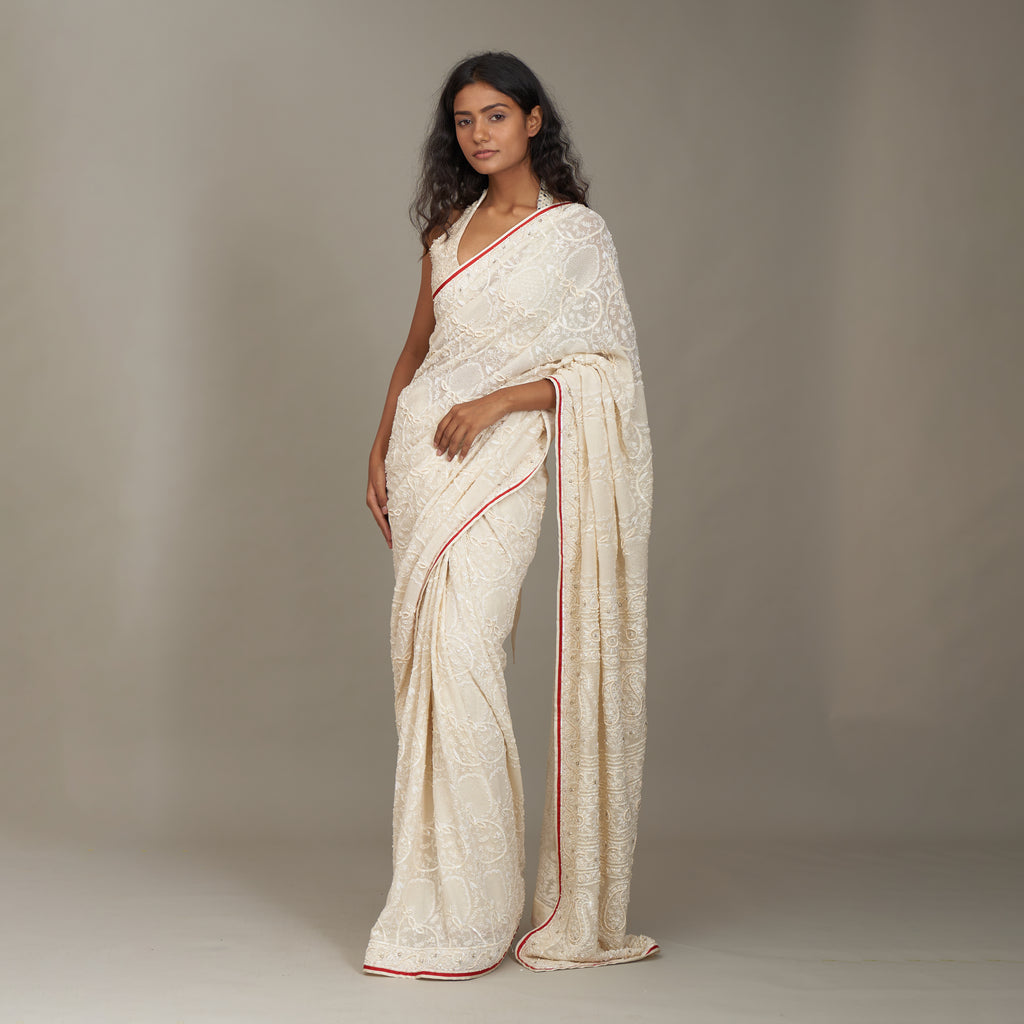 Amruta Chikan Embroidered Saree